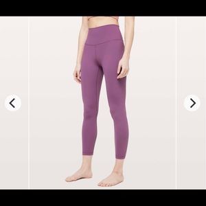 Lululemon Mauve Wunder Under Leggings 25” NWOT